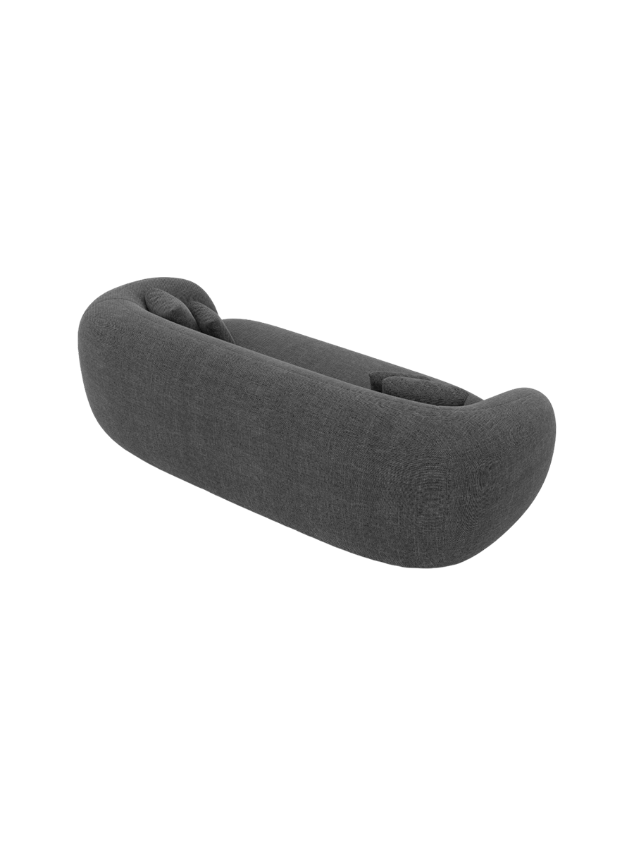 
3-Sitzer Design Sofa „Serano“ mit Strukturstoff-Bezug - Strukturstoff Anthrazit