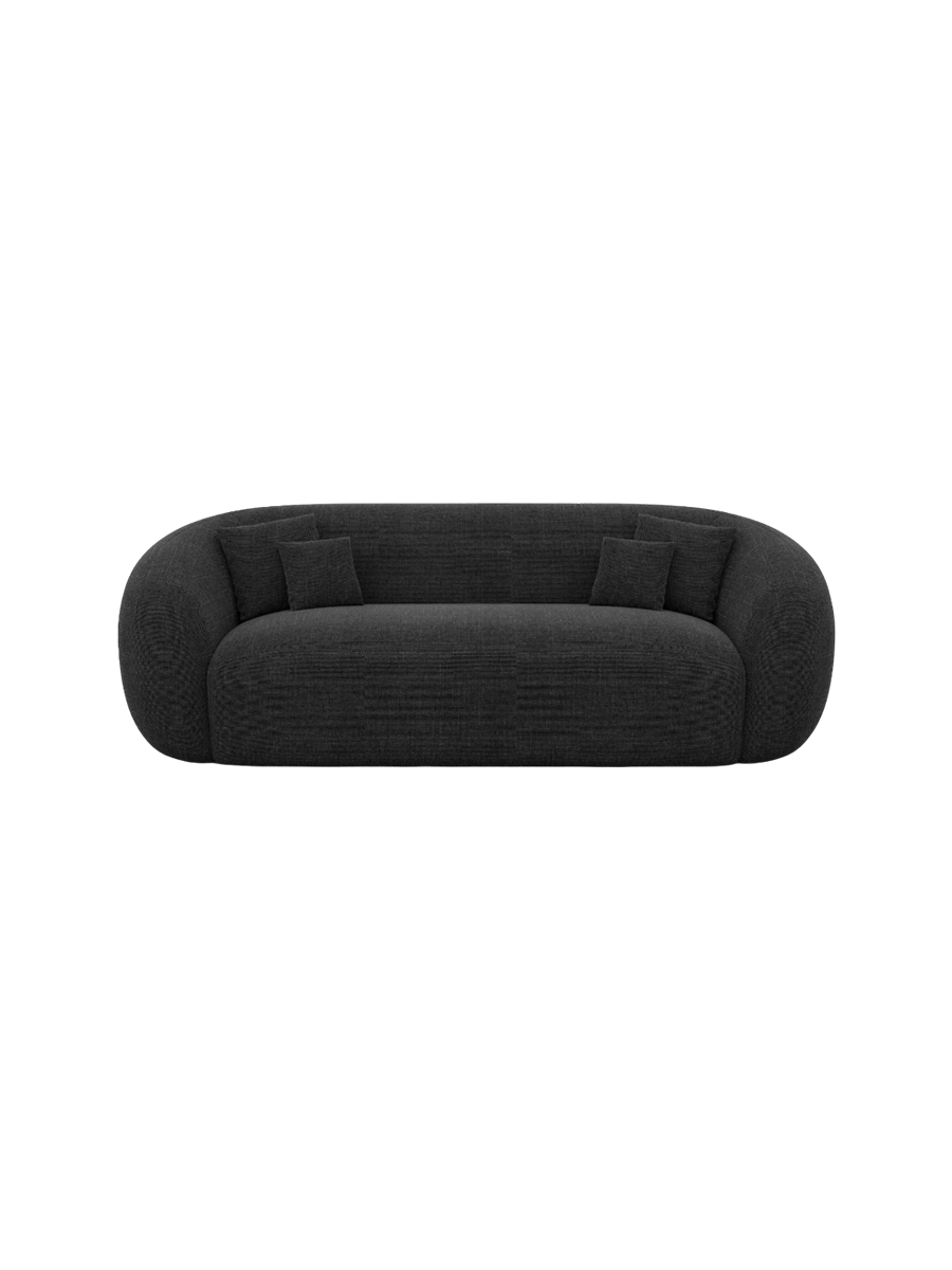 
3-Sitzer Design Sofa „Serano“ mit Strukturstoff-Bezug - Strukturstoff Anthrazit