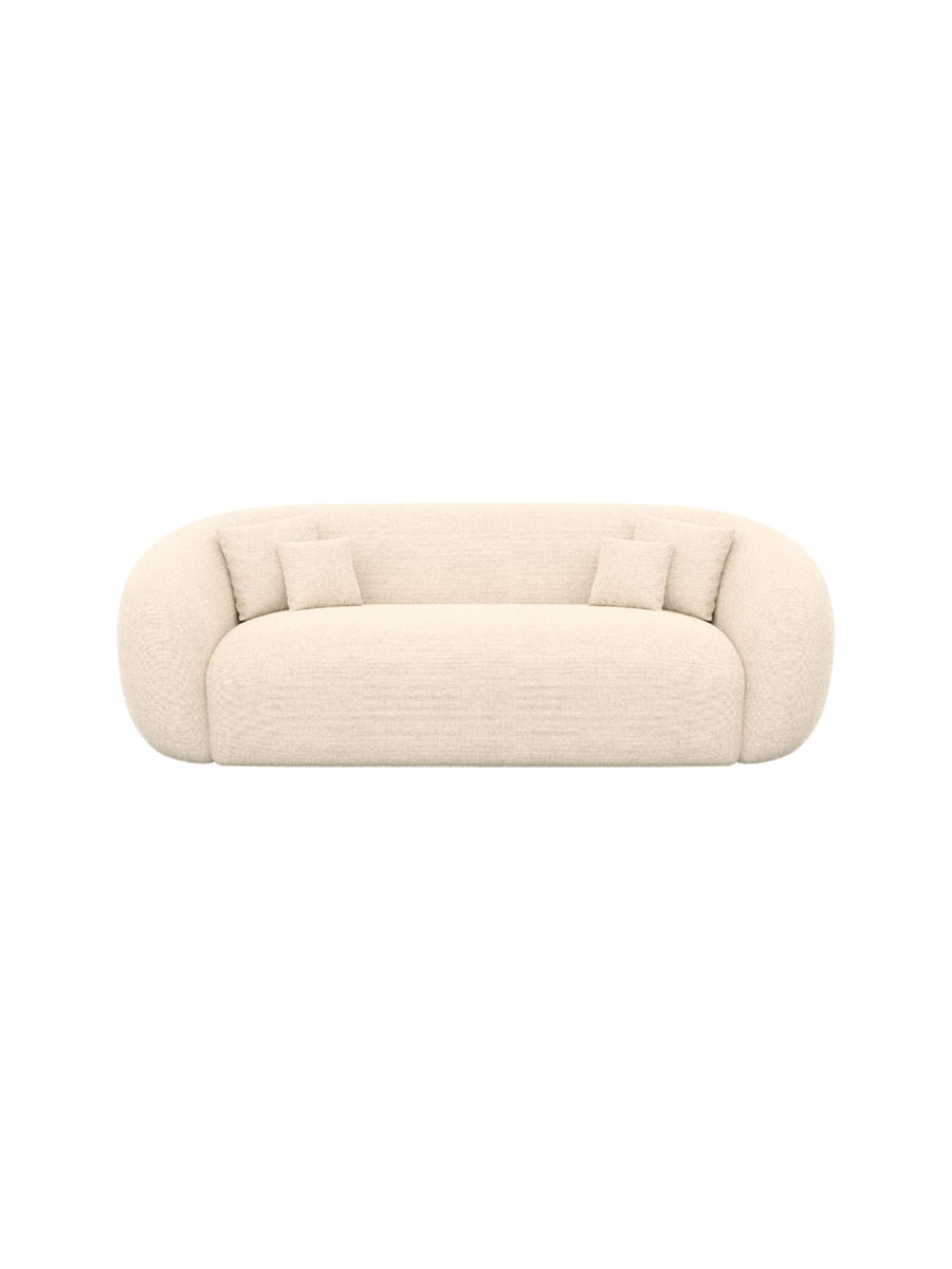 
3-Sitzer Design Sofa „Serano“ mit Strukturstoff-Bezug - Strukturstoff Anthrazit