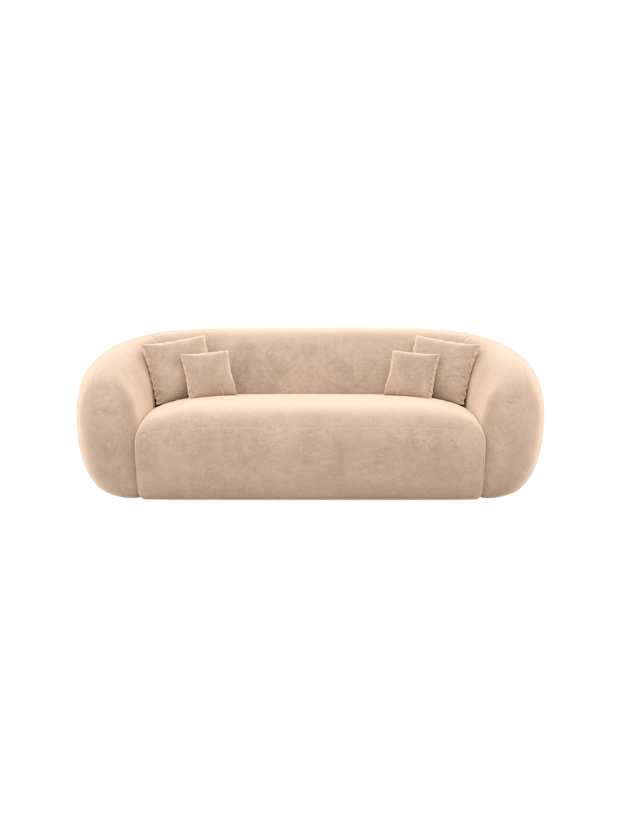 
3-Sitzer Design Ecksofa „Serano“ mit Samtbezug - Samtbezug Königsblau