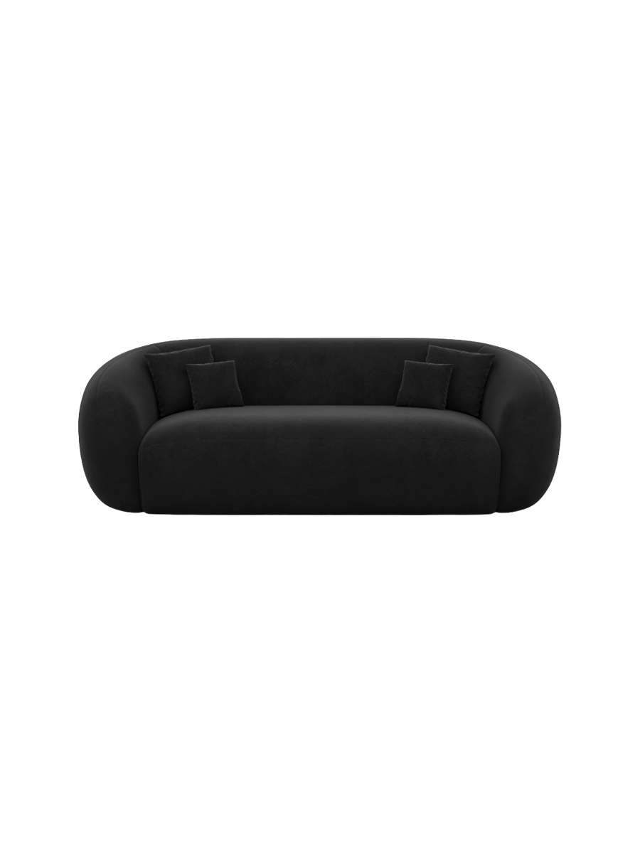 
3-Sitzer Design Ecksofa „Serano“ mit Samtbezug - Samtbezug Königsblau