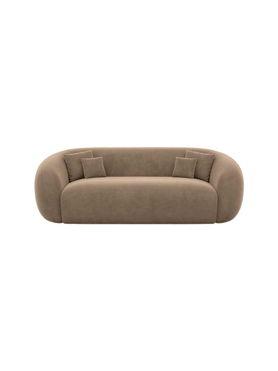 
3-Sitzer Design Ecksofa „Serano“ mit Samtbezug - Samtbezug Königsblau