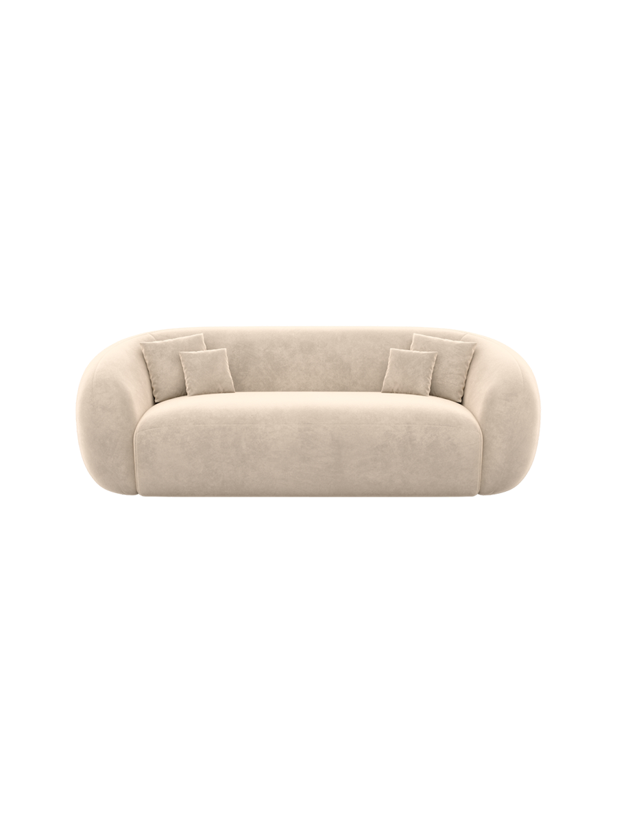 
3-Sitzer Design Ecksofa „Serano“ mit Samtbezug - Samtbezug Königsblau
