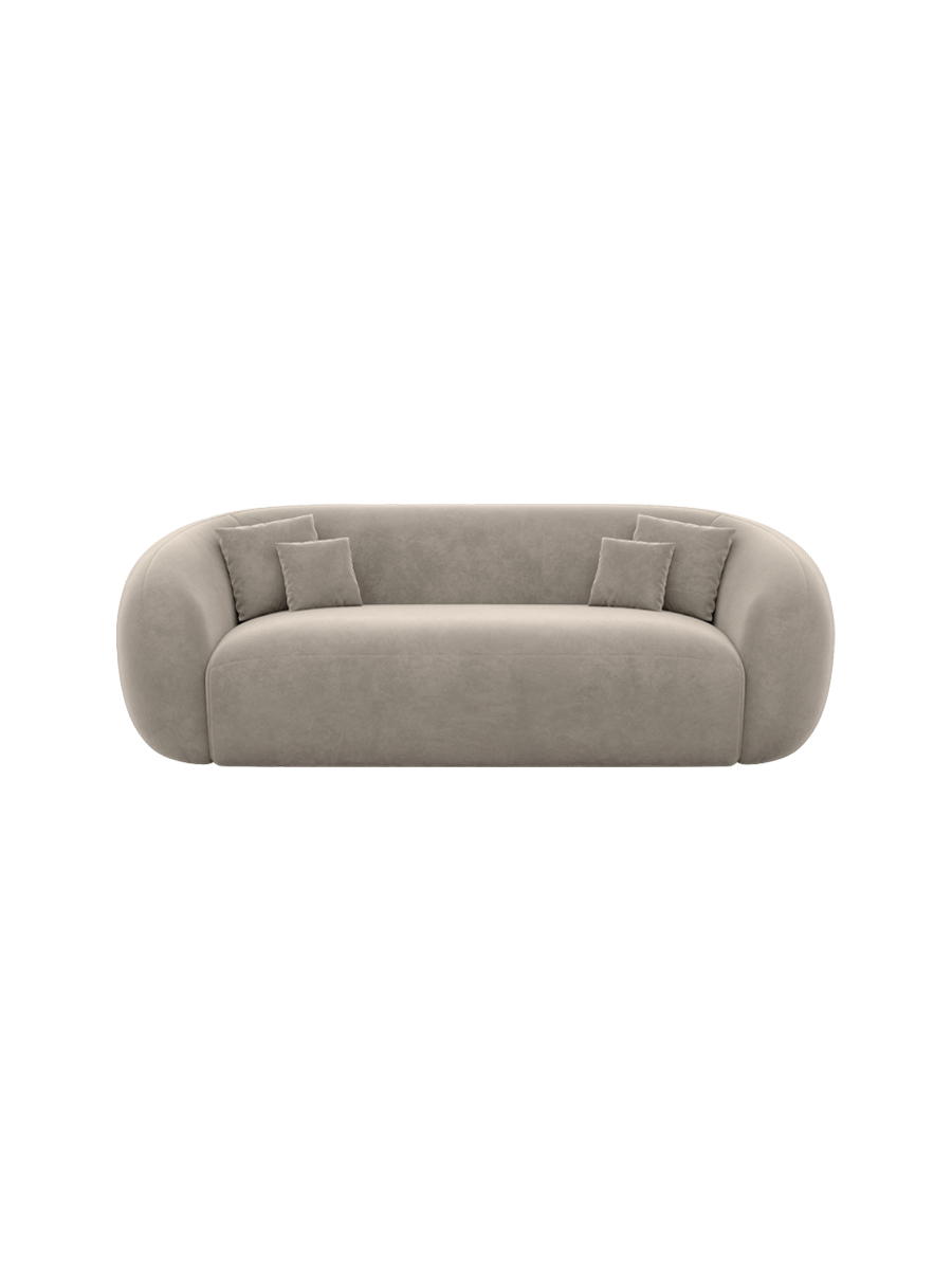 
3-Sitzer Design Ecksofa „Serano“ mit Samtbezug - Samtbezug Königsblau