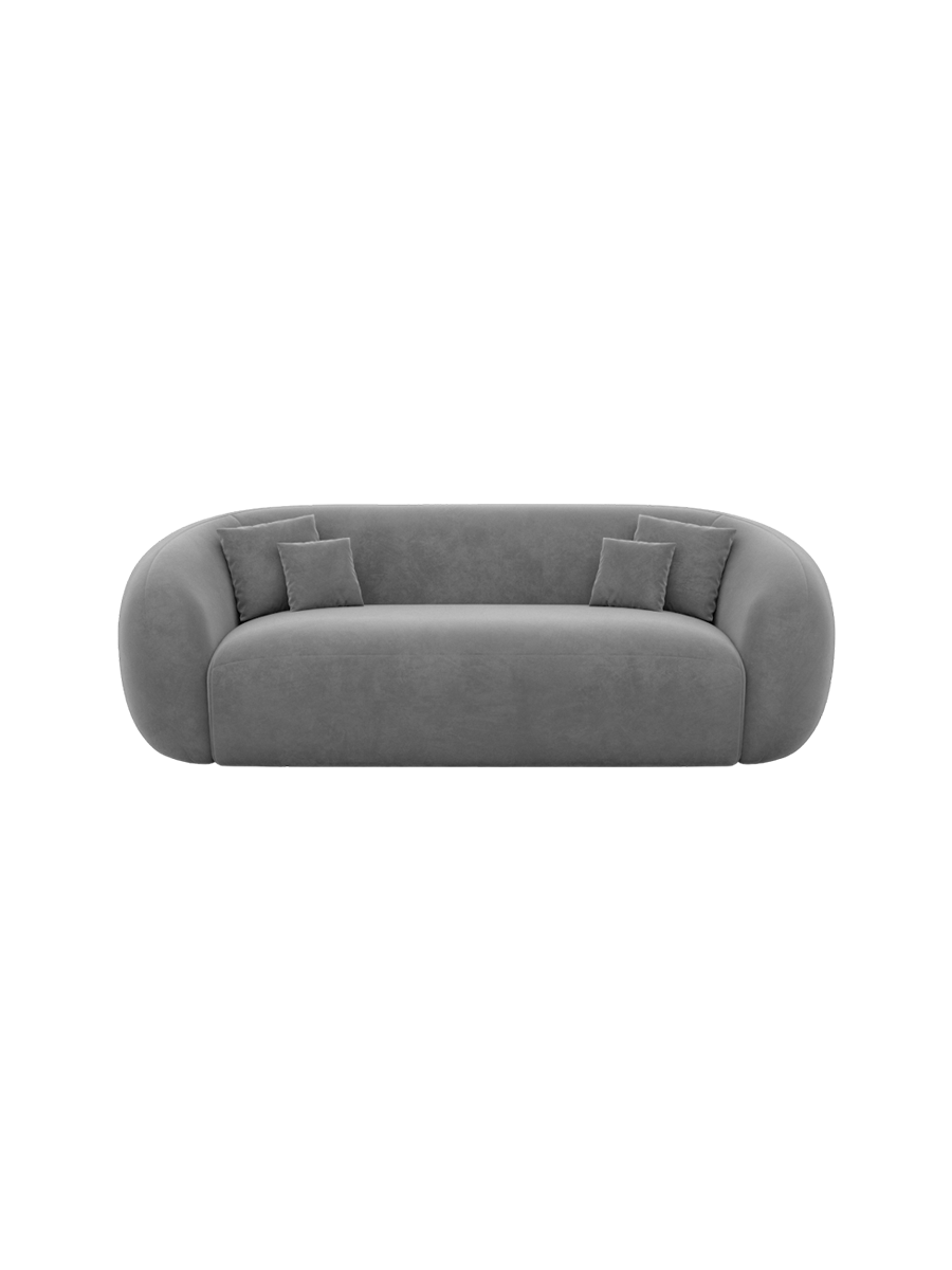 
3-Sitzer Design Ecksofa „Serano“ mit Samtbezug - Samtbezug Königsblau