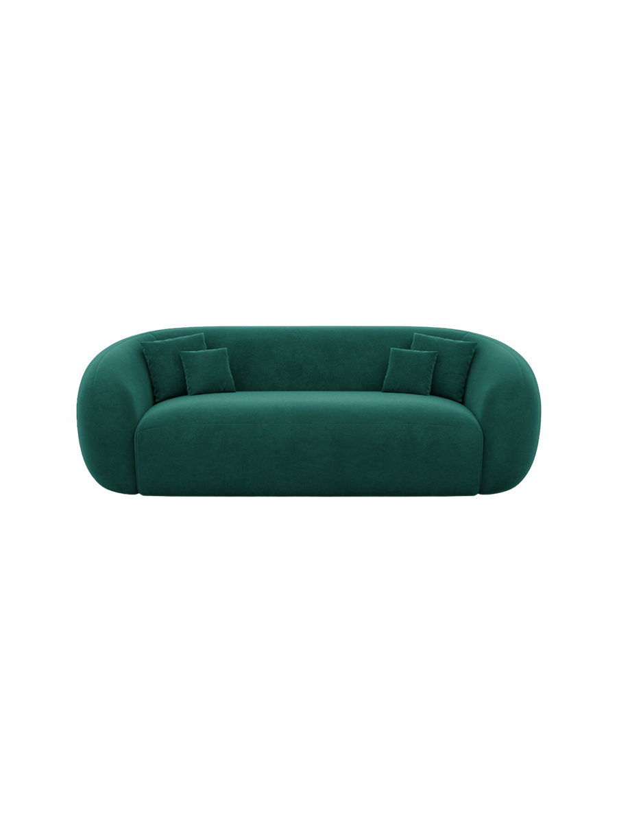 
3-Sitzer Design Ecksofa „Serano“ mit Samtbezug - Samtbezug Königsblau