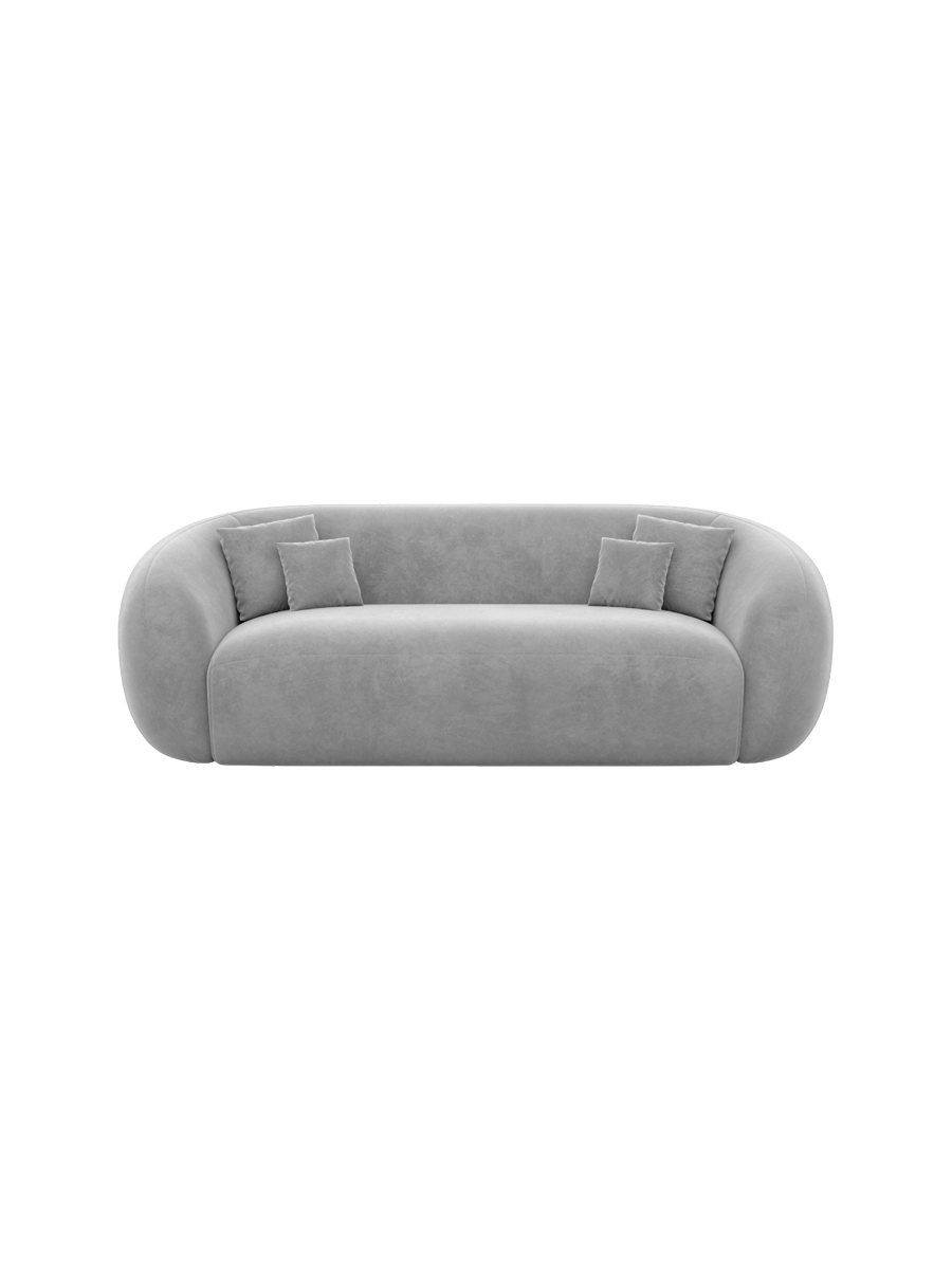 
3-Sitzer Design Ecksofa „Serano“ mit Samtbezug - Samtbezug Königsblau