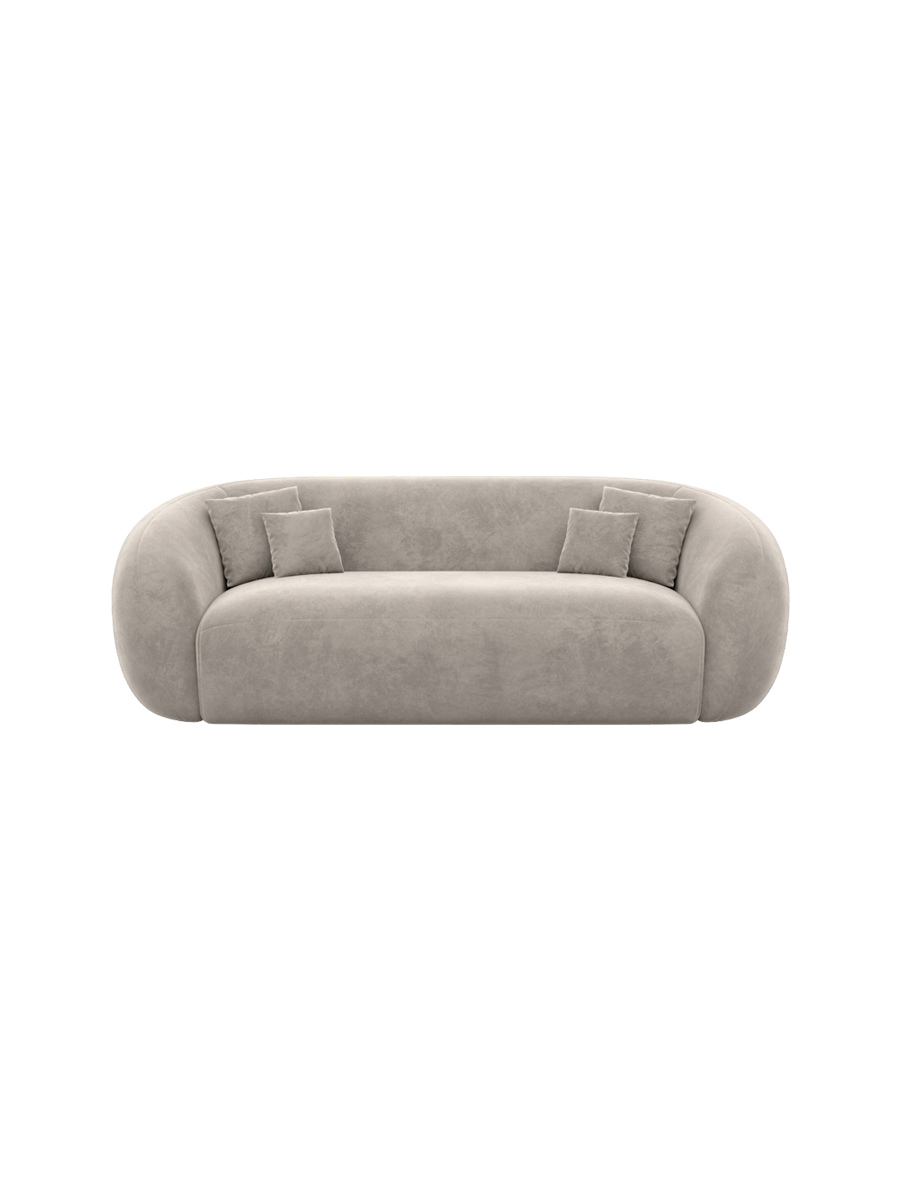 
3-Sitzer Design Ecksofa „Serano“ mit Samtbezug - Samtbezug Königsblau