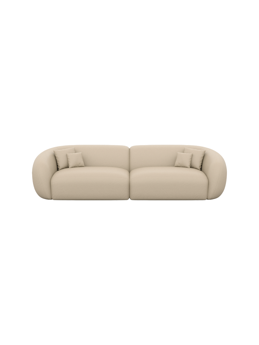 
4-Sitzer Design Echtleder Sofa „Serano“ - Echtleder Beige