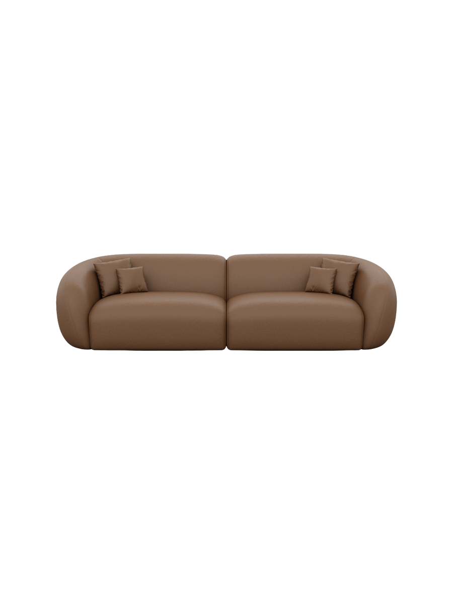 
4-Sitzer Design Echtleder Sofa „Serano“ - Echtleder Beige