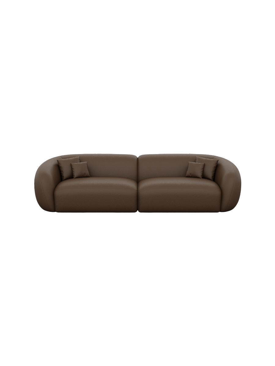 
4-Sitzer Design Echtleder Sofa „Serano“ - Echtleder Beige