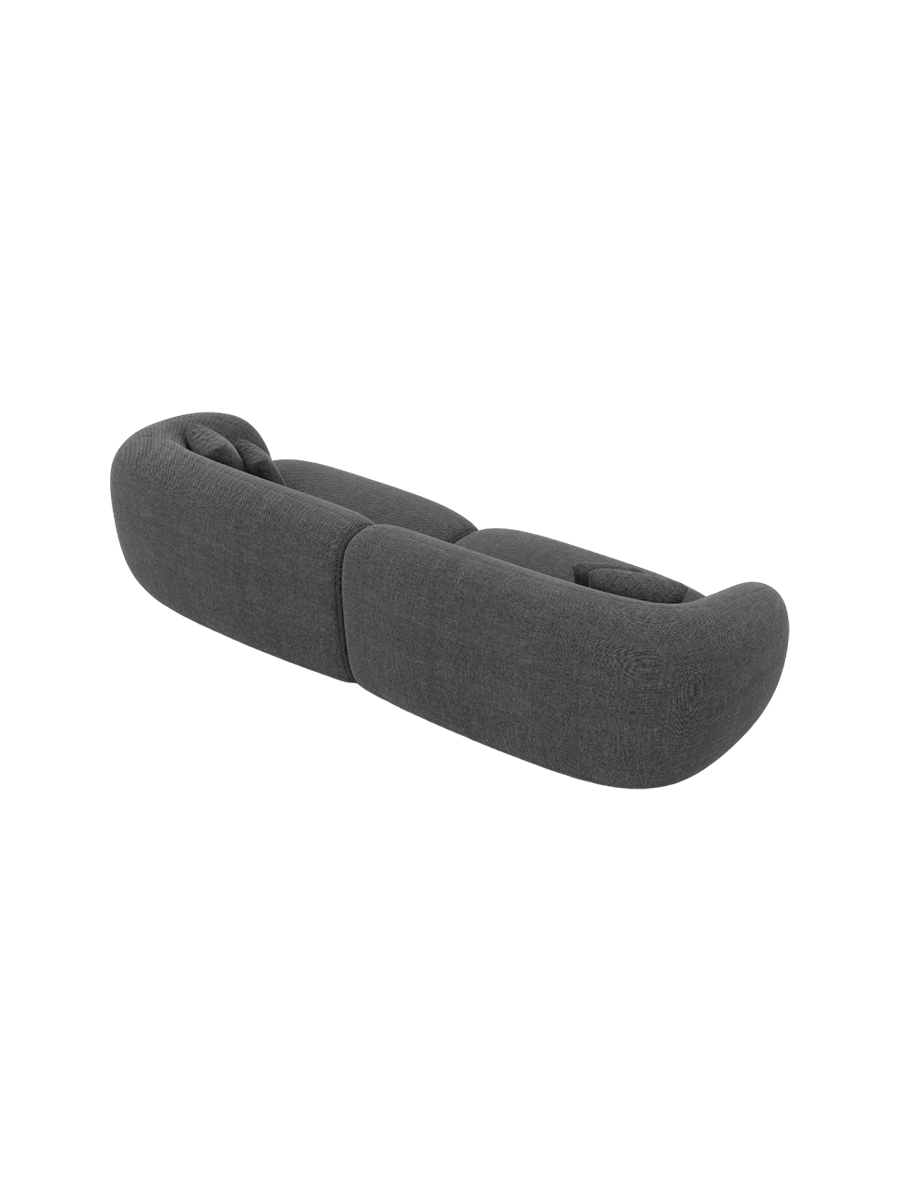 
4-Sitzer Design Sofa „Serano“ mit Strukturstoff-Bezug - Strukturstoff Anthrazit