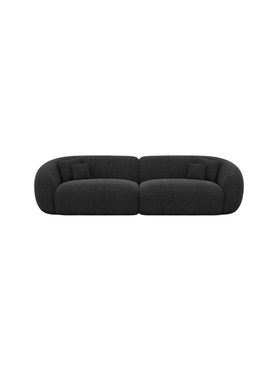 
4-Sitzer Design Sofa „Serano“ mit Strukturstoff-Bezug - Strukturstoff Anthrazit