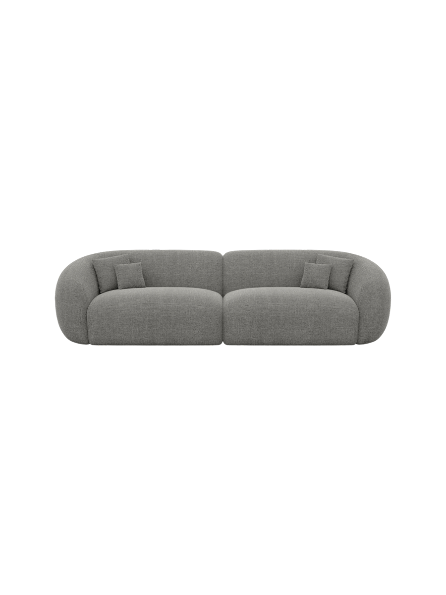 
4-Sitzer Design Sofa „Serano“ mit Strukturstoff-Bezug - Strukturstoff Anthrazit