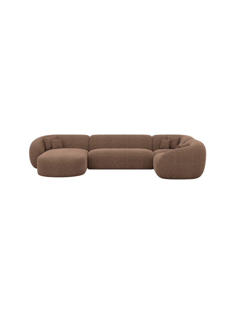 
6-Sitzer Design Panorama-Sofa „Serano XL“ mit Strukturstoff-Bezug - Strukturstoff Anthrazit / Lange Seite links