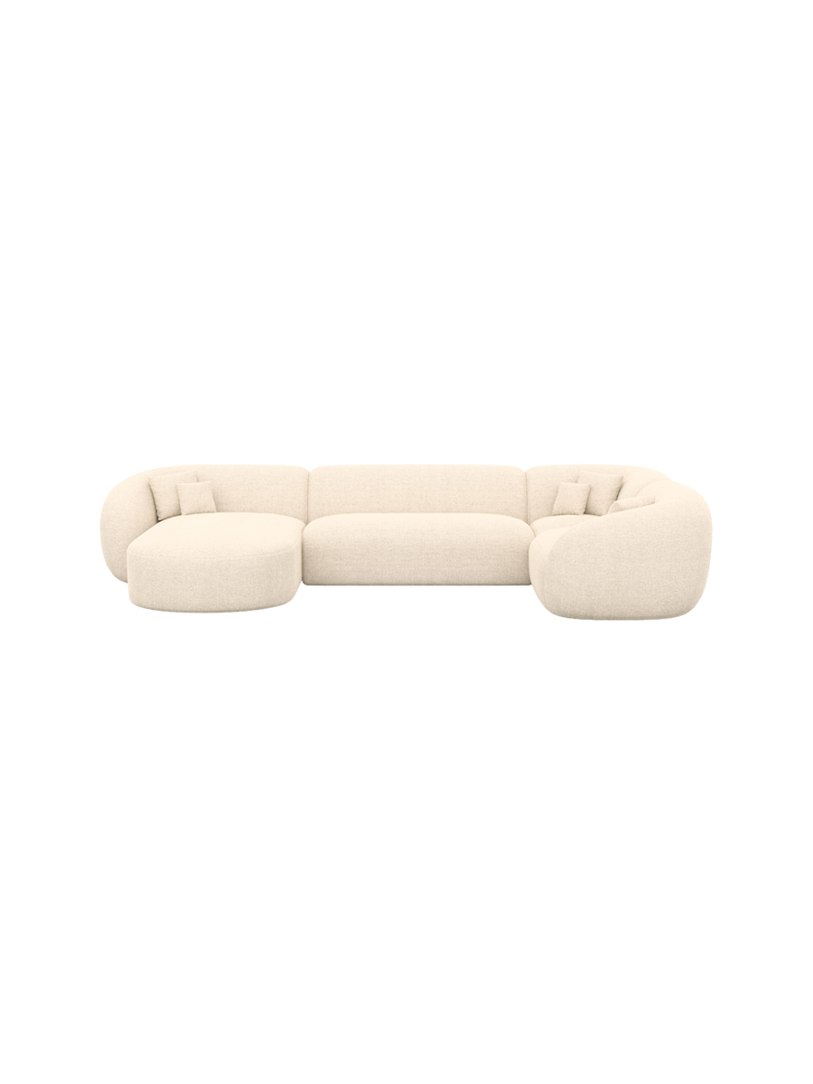 
6-Sitzer Design Panorama-Sofa „Serano XL“ mit Strukturstoff-Bezug - Strukturstoff Anthrazit / Lange Seite links
