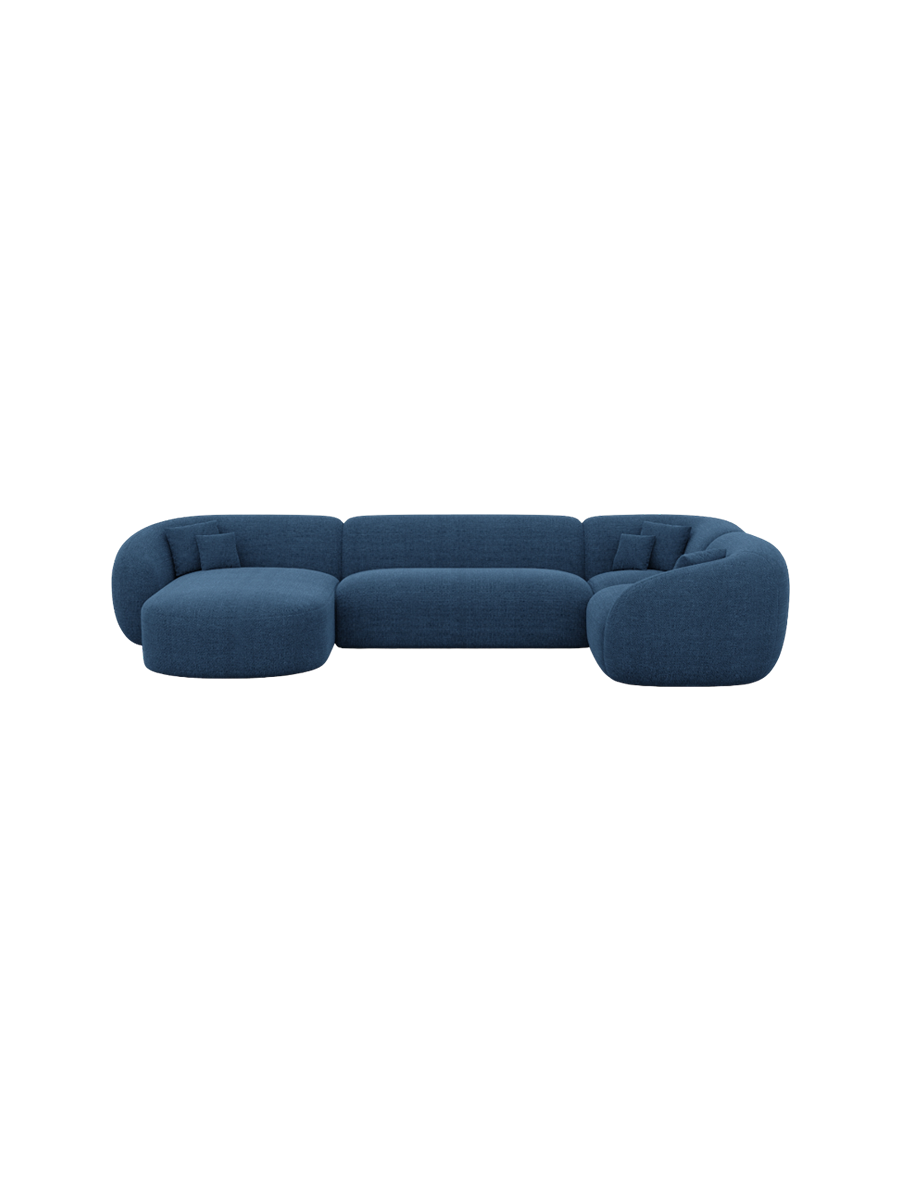 
6-Sitzer Design Panorama-Sofa „Serano XL“ mit Strukturstoff-Bezug - Strukturstoff Anthrazit / Lange Seite links