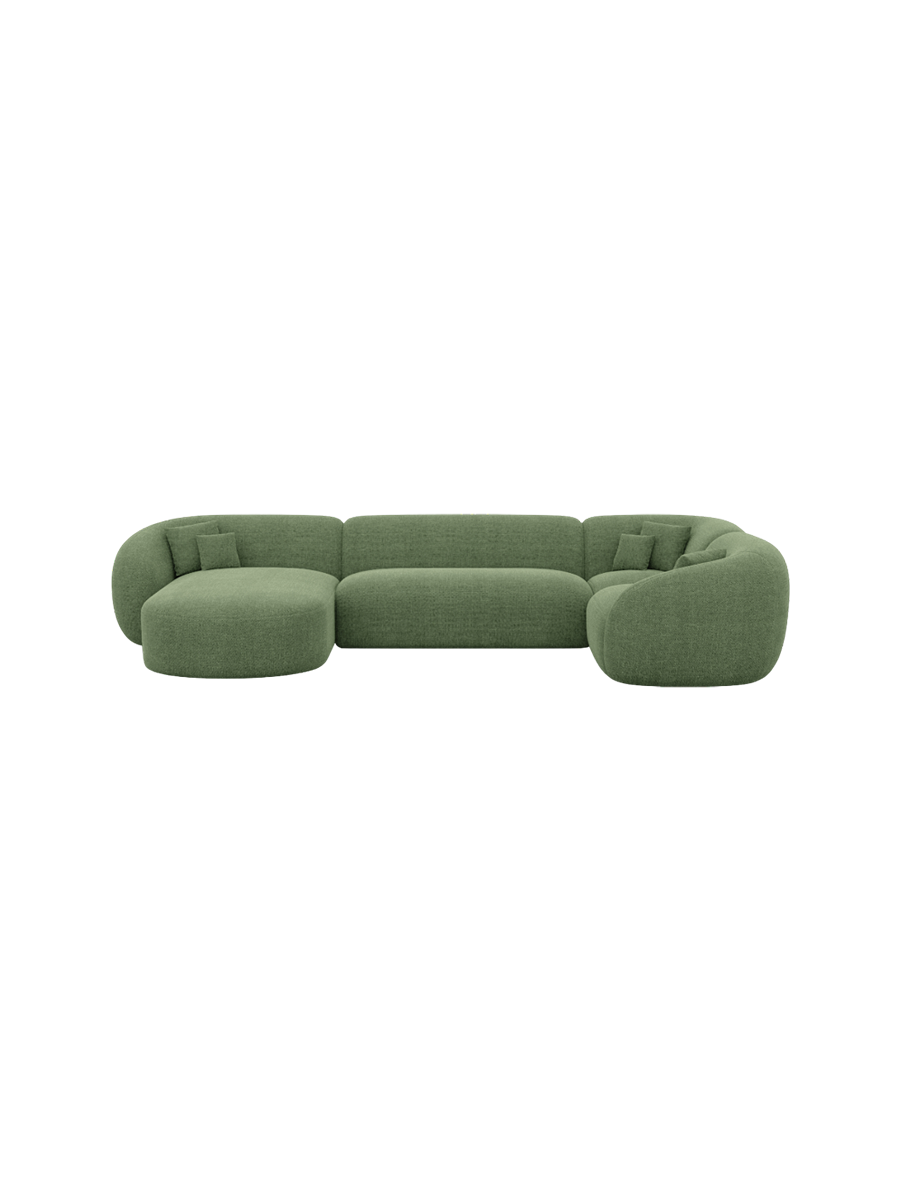 
6-Sitzer Design Panorama-Sofa „Serano XL“ mit Strukturstoff-Bezug - Strukturstoff Anthrazit / Lange Seite links