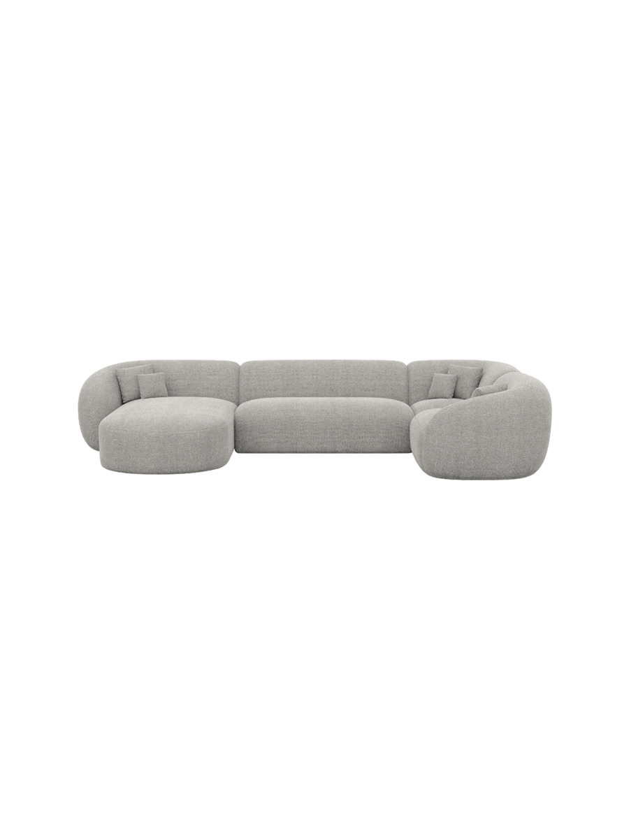 
6-Sitzer Design Panorama-Sofa „Serano XL“ mit Strukturstoff-Bezug - Strukturstoff Anthrazit / Lange Seite links