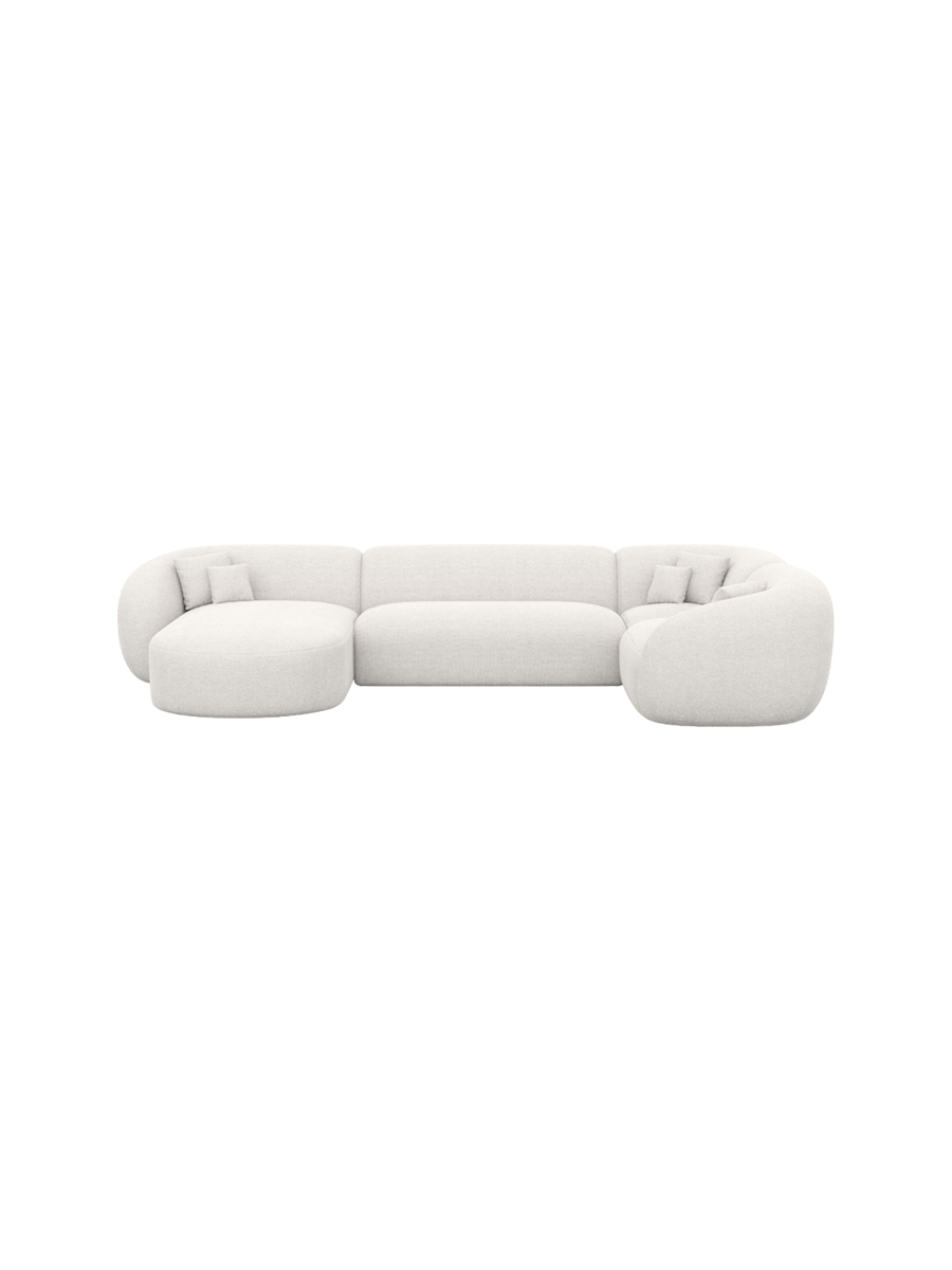 
6-Sitzer Design Panorama-Sofa „Serano XL“ mit Strukturstoff-Bezug - Strukturstoff Anthrazit / Lange Seite links
