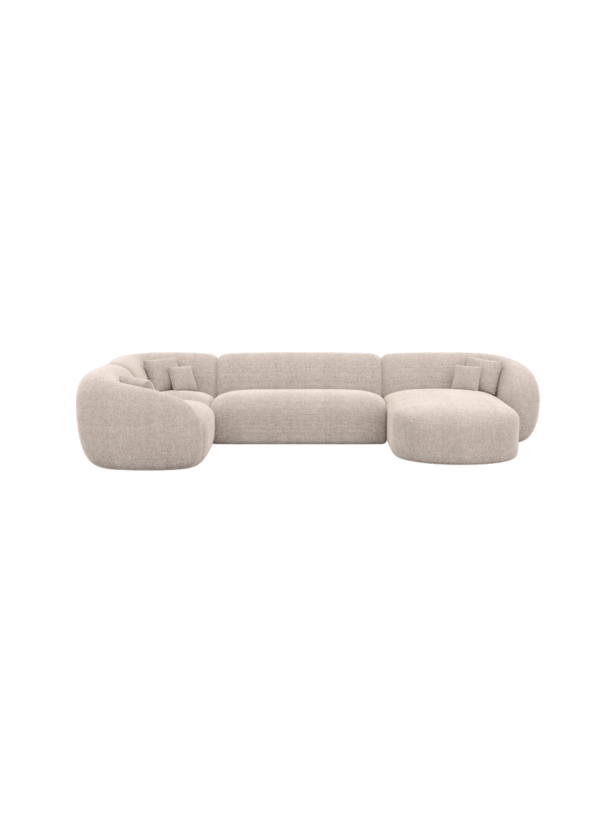 
6-Sitzer Design Panorama-Sofa „Serano XL“ mit Strukturstoff-Bezug - Strukturstoff Anthrazit / Lange Seite links