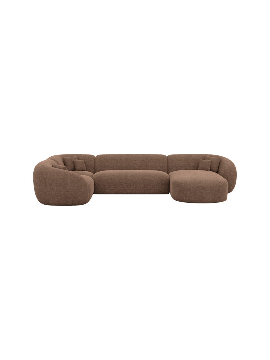 
6-Sitzer Design Panorama-Sofa „Serano XL“ mit Strukturstoff-Bezug - Strukturstoff Anthrazit / Lange Seite links