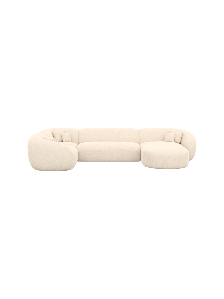
6-Sitzer Design Panorama-Sofa „Serano XL“ mit Strukturstoff-Bezug - Strukturstoff Anthrazit / Lange Seite links