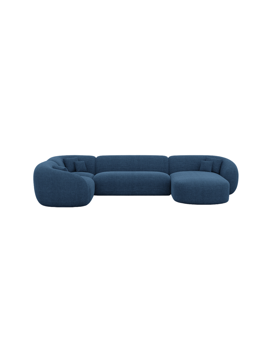 
6-Sitzer Design Panorama-Sofa „Serano XL“ mit Strukturstoff-Bezug - Strukturstoff Anthrazit / Lange Seite links