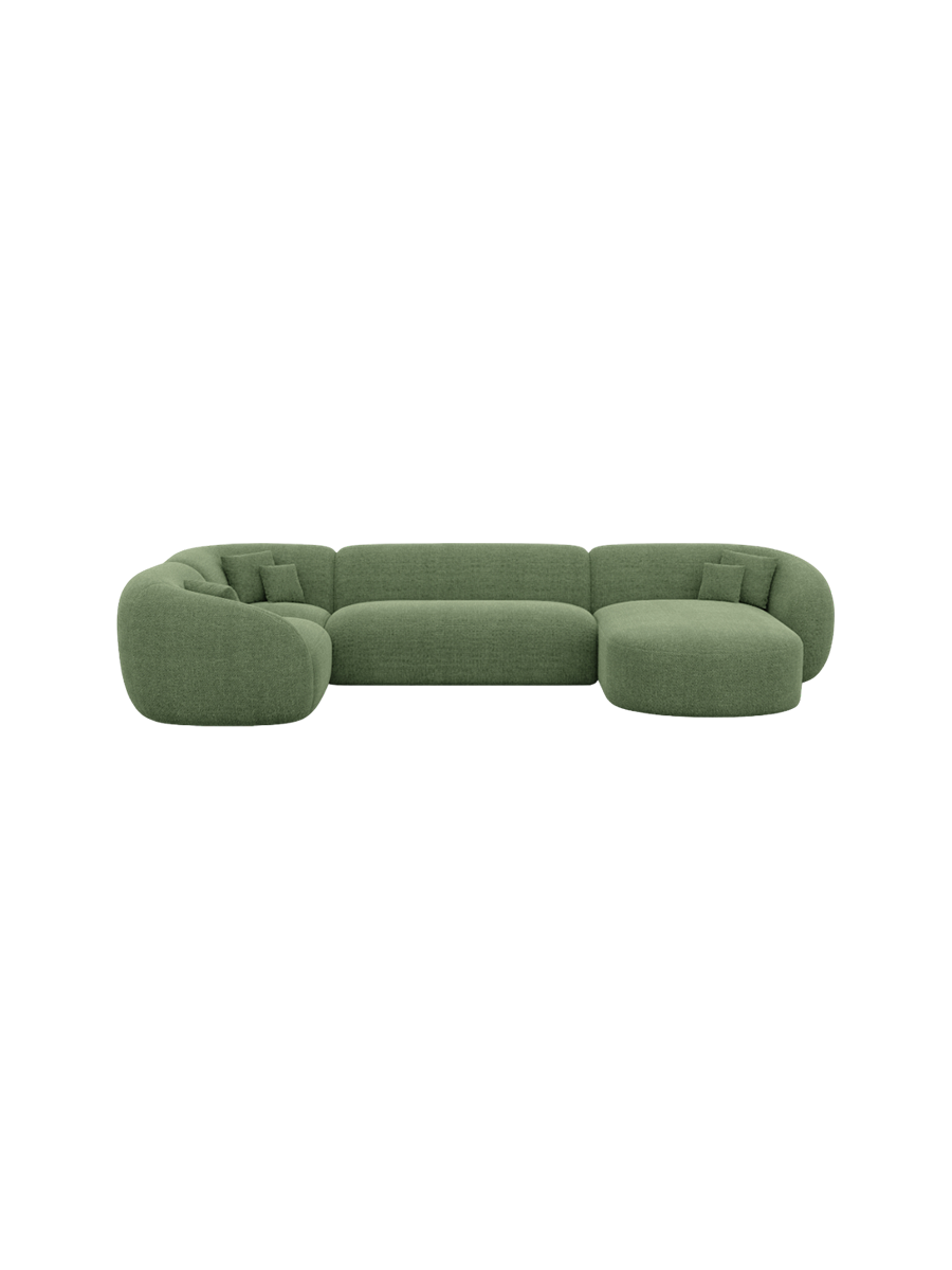 
6-Sitzer Design Panorama-Sofa „Serano XL“ mit Strukturstoff-Bezug - Strukturstoff Anthrazit / Lange Seite links