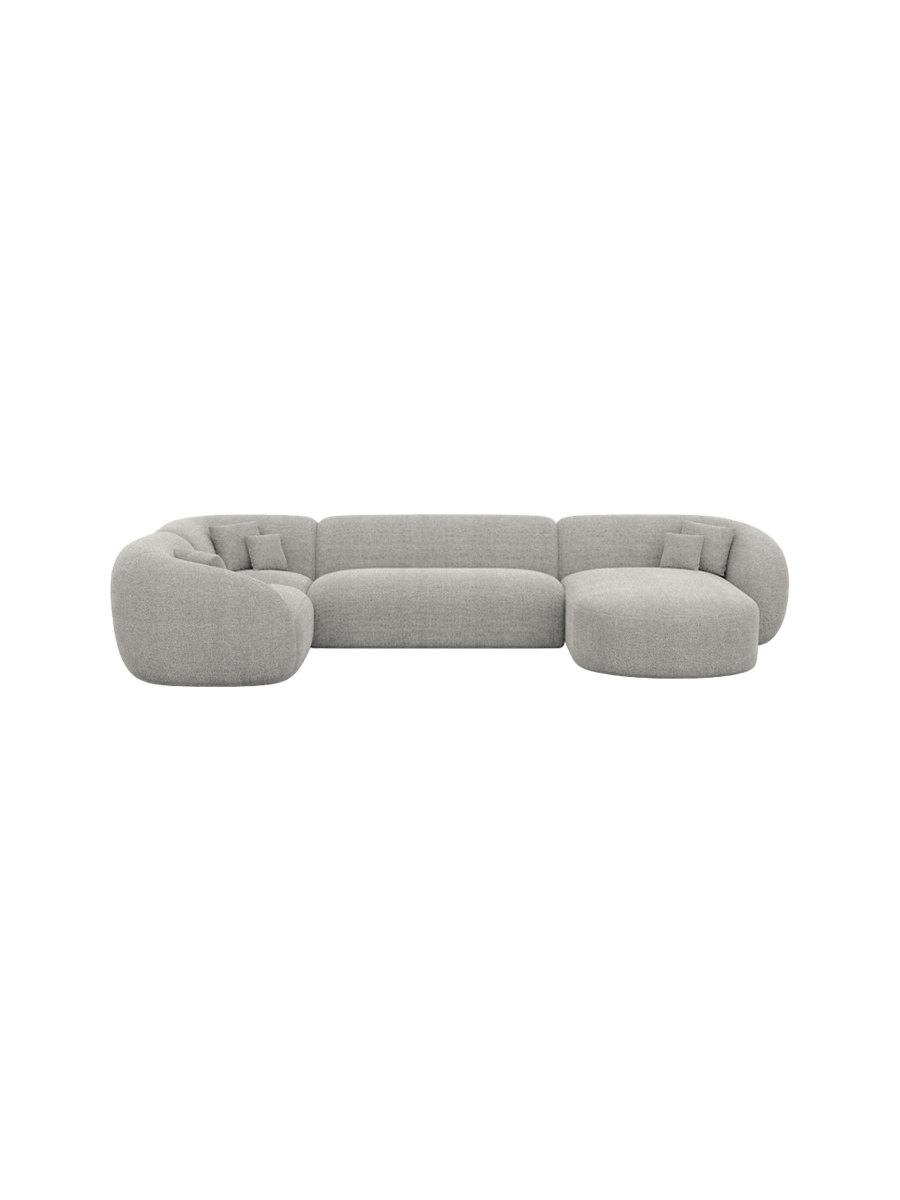 
6-Sitzer Design Panorama-Sofa „Serano XL“ mit Strukturstoff-Bezug - Strukturstoff Anthrazit / Lange Seite links