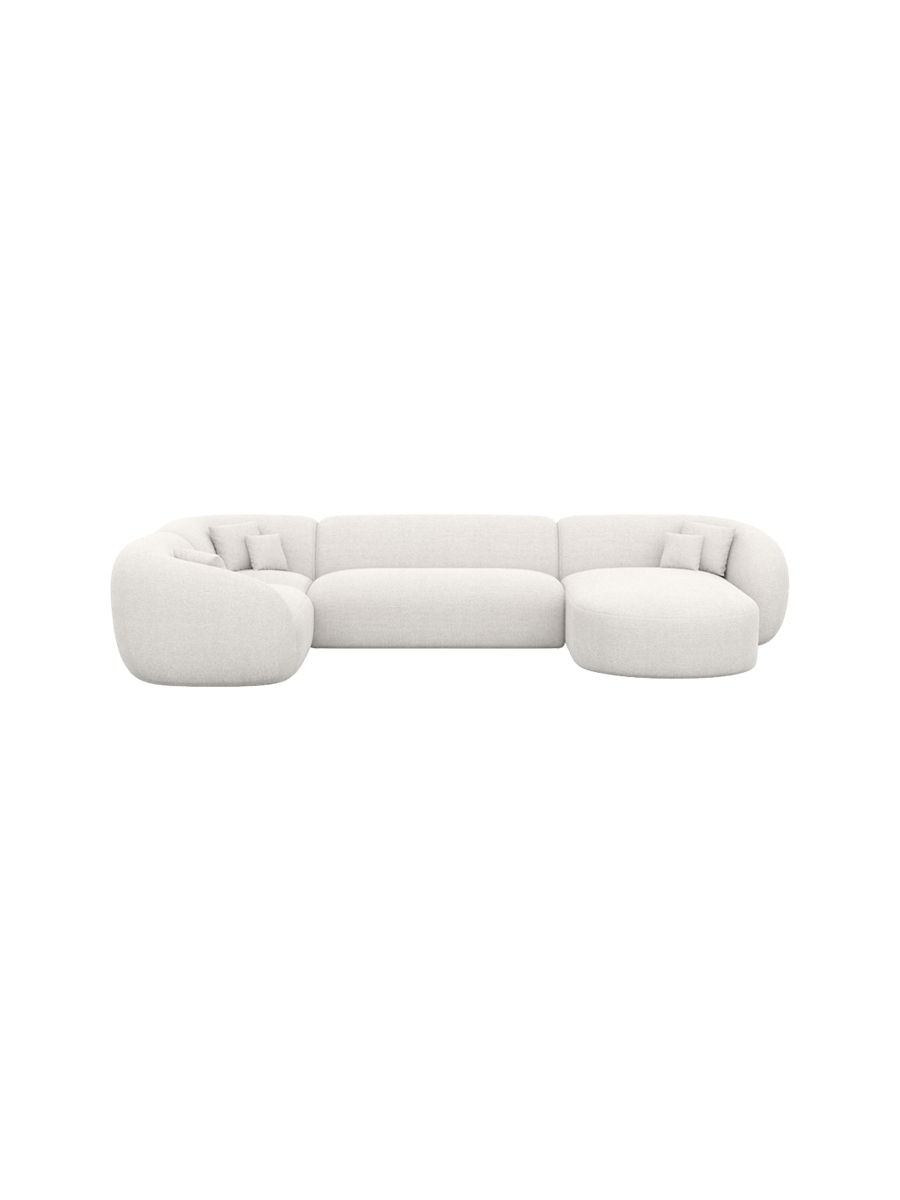 
6-Sitzer Design Panorama-Sofa „Serano XL“ mit Strukturstoff-Bezug - Strukturstoff Anthrazit / Lange Seite links