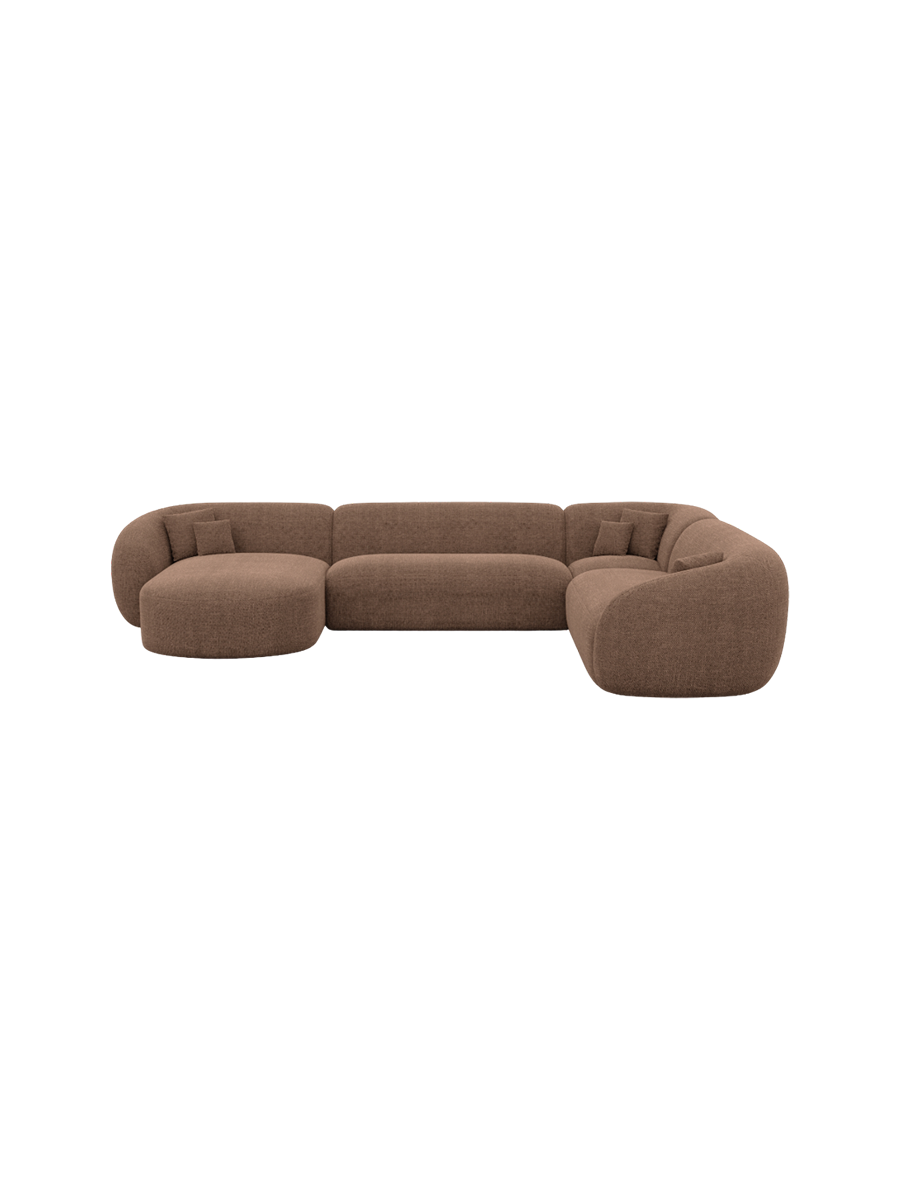 
7-Sitzer Design Panorama-Sofa „Serano XXL“ mit Strukturstoff-Bezug - Strukturstoff Anthrazit / Lange Seite links