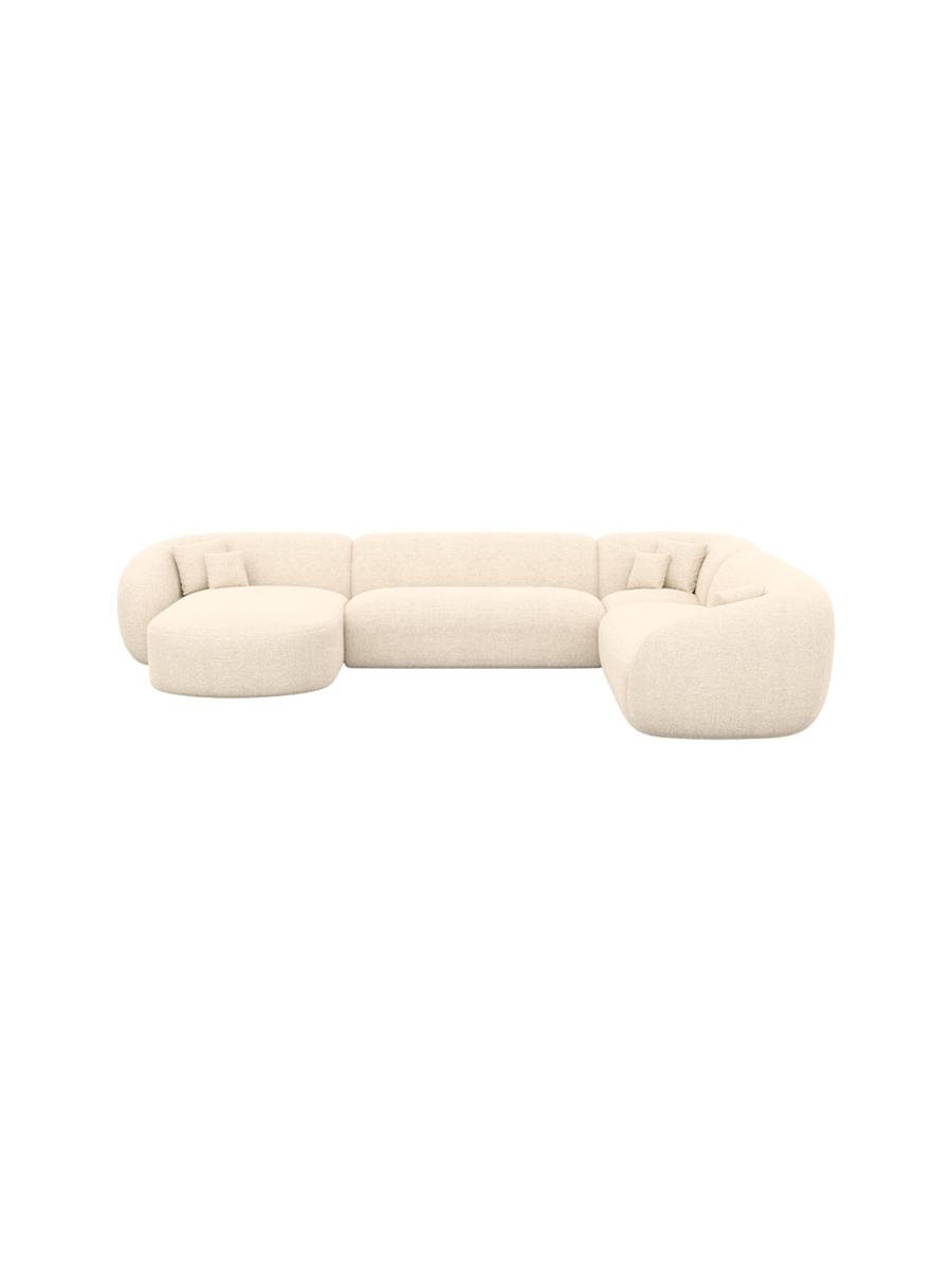 
7-Sitzer Design Panorama-Sofa „Serano XXL“ mit Strukturstoff-Bezug - Strukturstoff Anthrazit / Lange Seite links