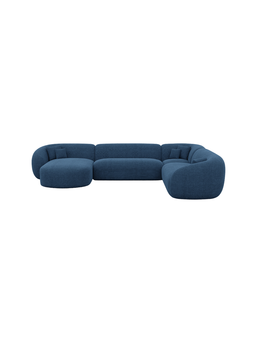
7-Sitzer Design Panorama-Sofa „Serano XXL“ mit Strukturstoff-Bezug - Strukturstoff Anthrazit / Lange Seite links