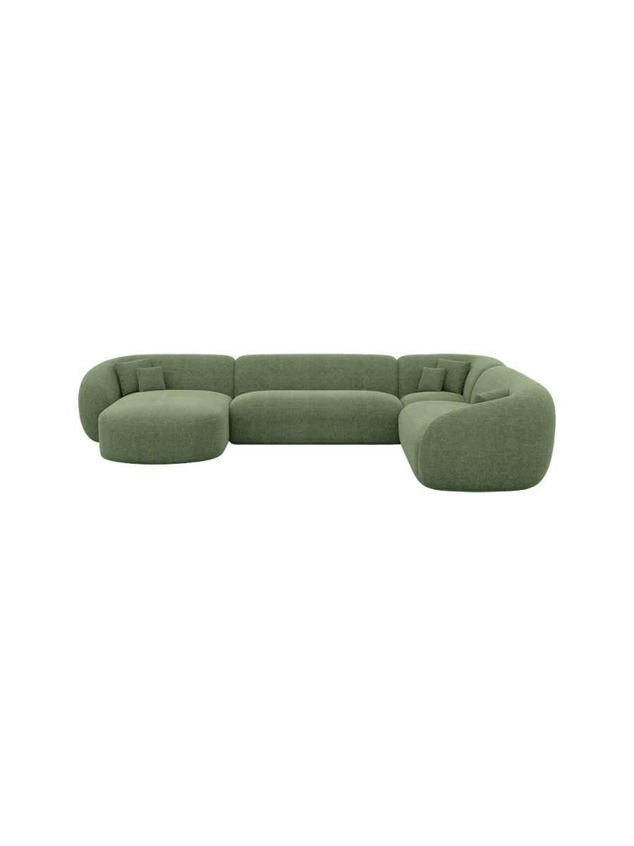 
7-Sitzer Design Panorama-Sofa „Serano XXL“ mit Strukturstoff-Bezug - Strukturstoff Anthrazit / Lange Seite links