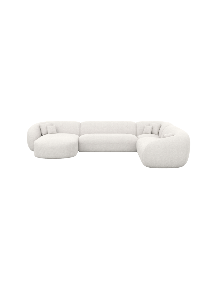 
7-Sitzer Design Panorama-Sofa „Serano XXL“ mit Strukturstoff-Bezug - Strukturstoff Anthrazit / Lange Seite links