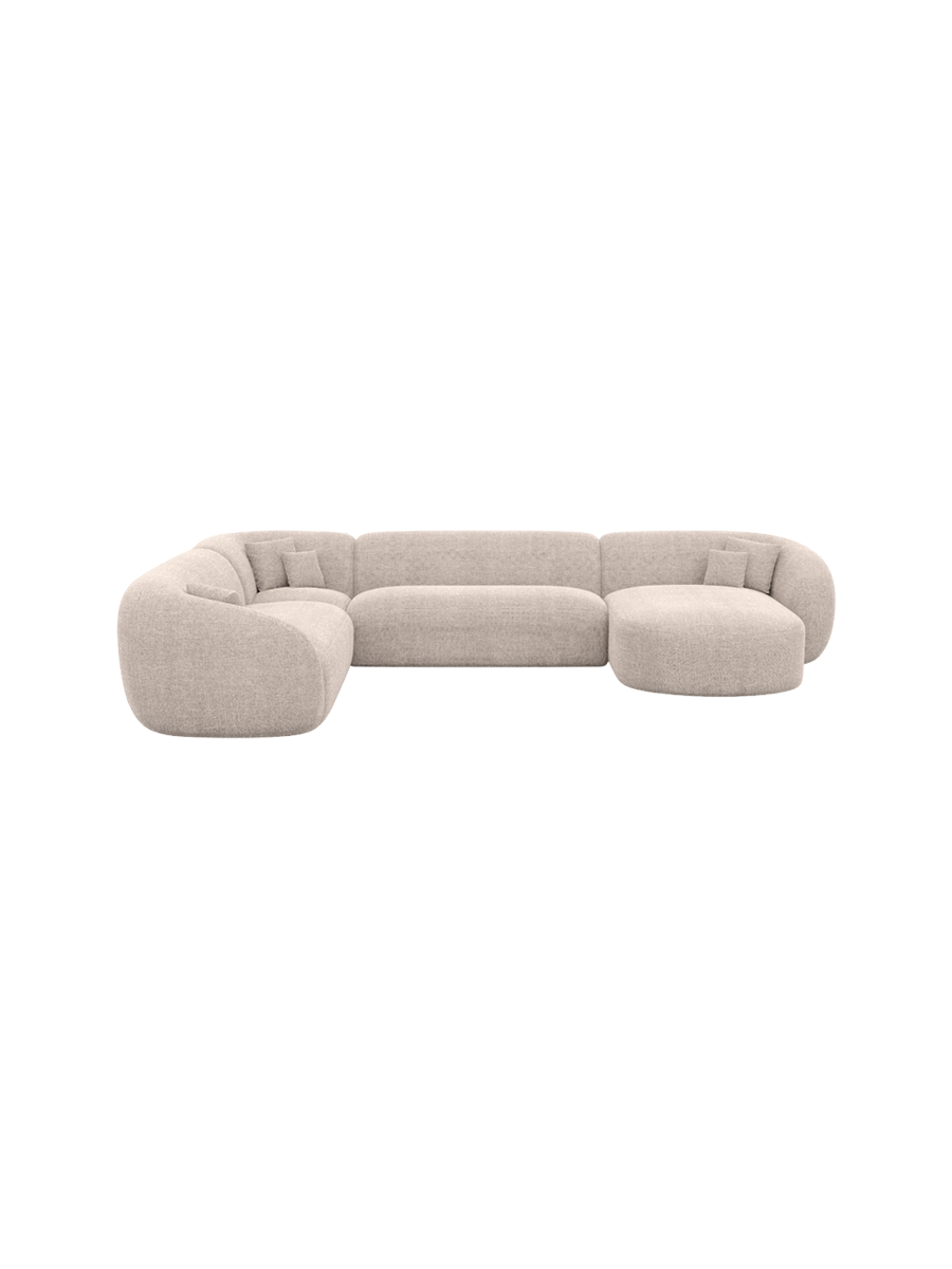 
7-Sitzer Design Panorama-Sofa „Serano XXL“ mit Strukturstoff-Bezug - Strukturstoff Anthrazit / Lange Seite links