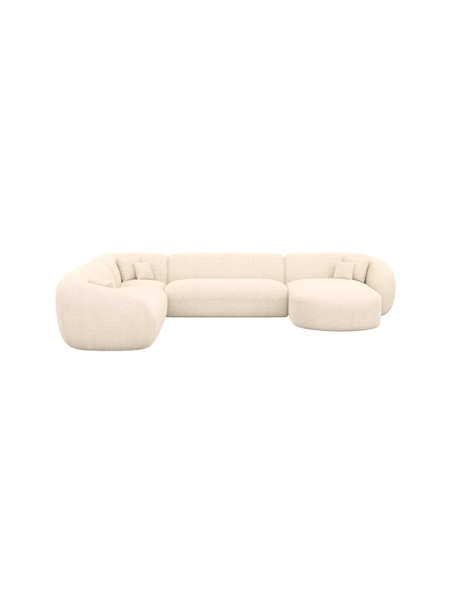 
7-Sitzer Design Panorama-Sofa „Serano XXL“ mit Strukturstoff-Bezug - Strukturstoff Anthrazit / Lange Seite links