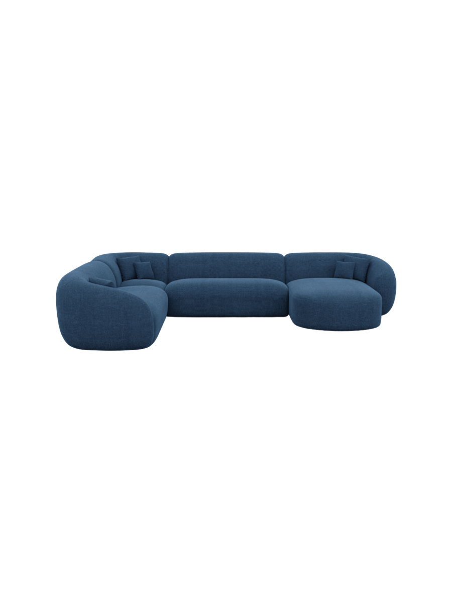 
7-Sitzer Design Panorama-Sofa „Serano XXL“ mit Strukturstoff-Bezug - Strukturstoff Anthrazit / Lange Seite links