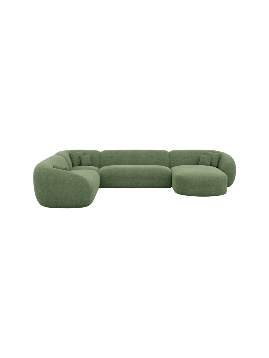 
7-Sitzer Design Panorama-Sofa „Serano XXL“ mit Strukturstoff-Bezug - Strukturstoff Anthrazit / Lange Seite links