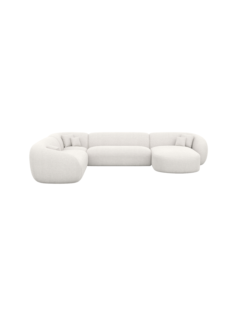 
7-Sitzer Design Panorama-Sofa „Serano XXL“ mit Strukturstoff-Bezug - Strukturstoff Anthrazit / Lange Seite links