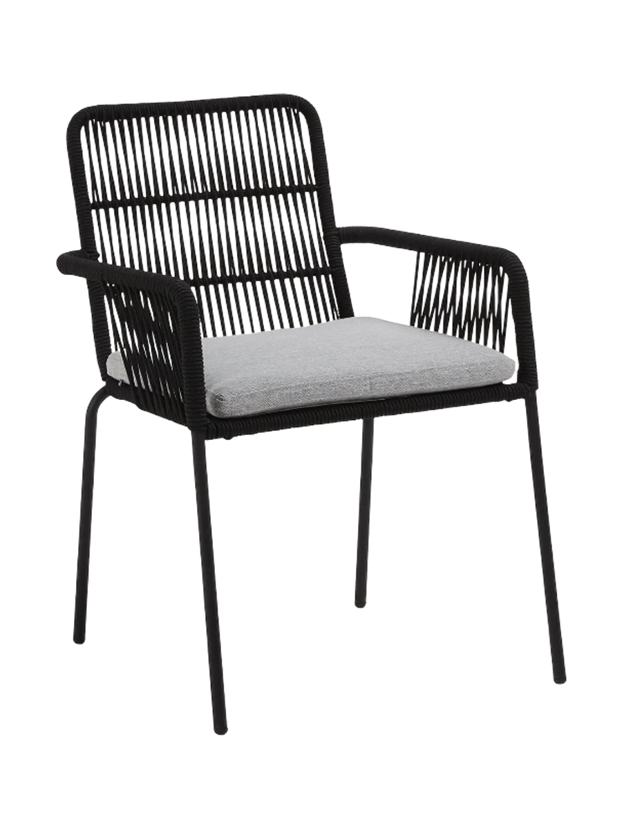 
Stapelbarer Design Gartenstuhl „Zora“ - Schwarz
