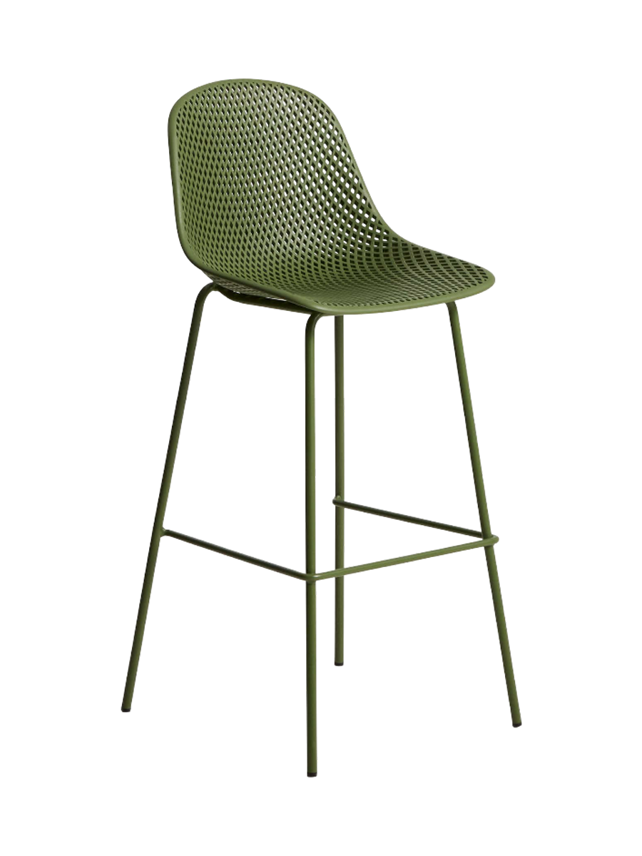 
Tabouret de bar intérieur et extérieur « Quinby » - Vert / 75 cm