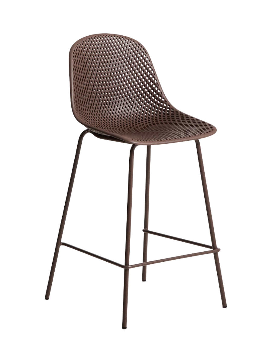 
Tabouret de bar intérieur et extérieur « Quinby » - Marron / 65 cm
