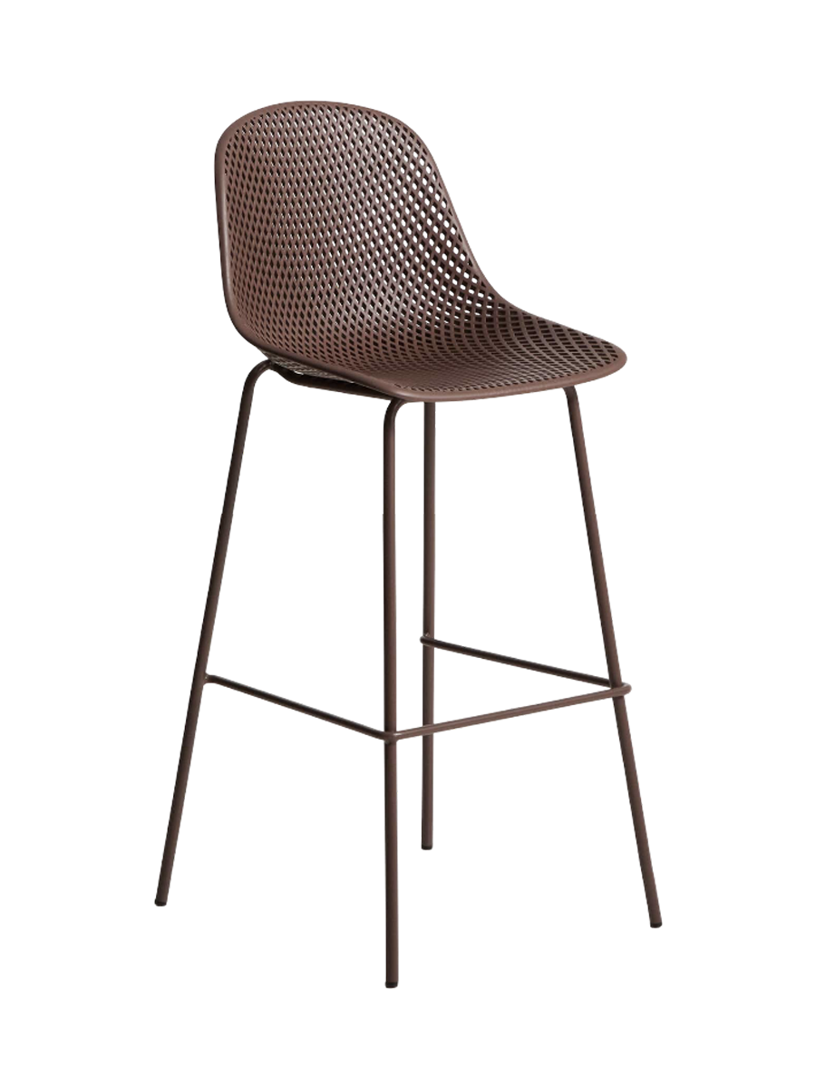 
Tabouret de bar intérieur et extérieur « Quinby » - Marron / 75 cm