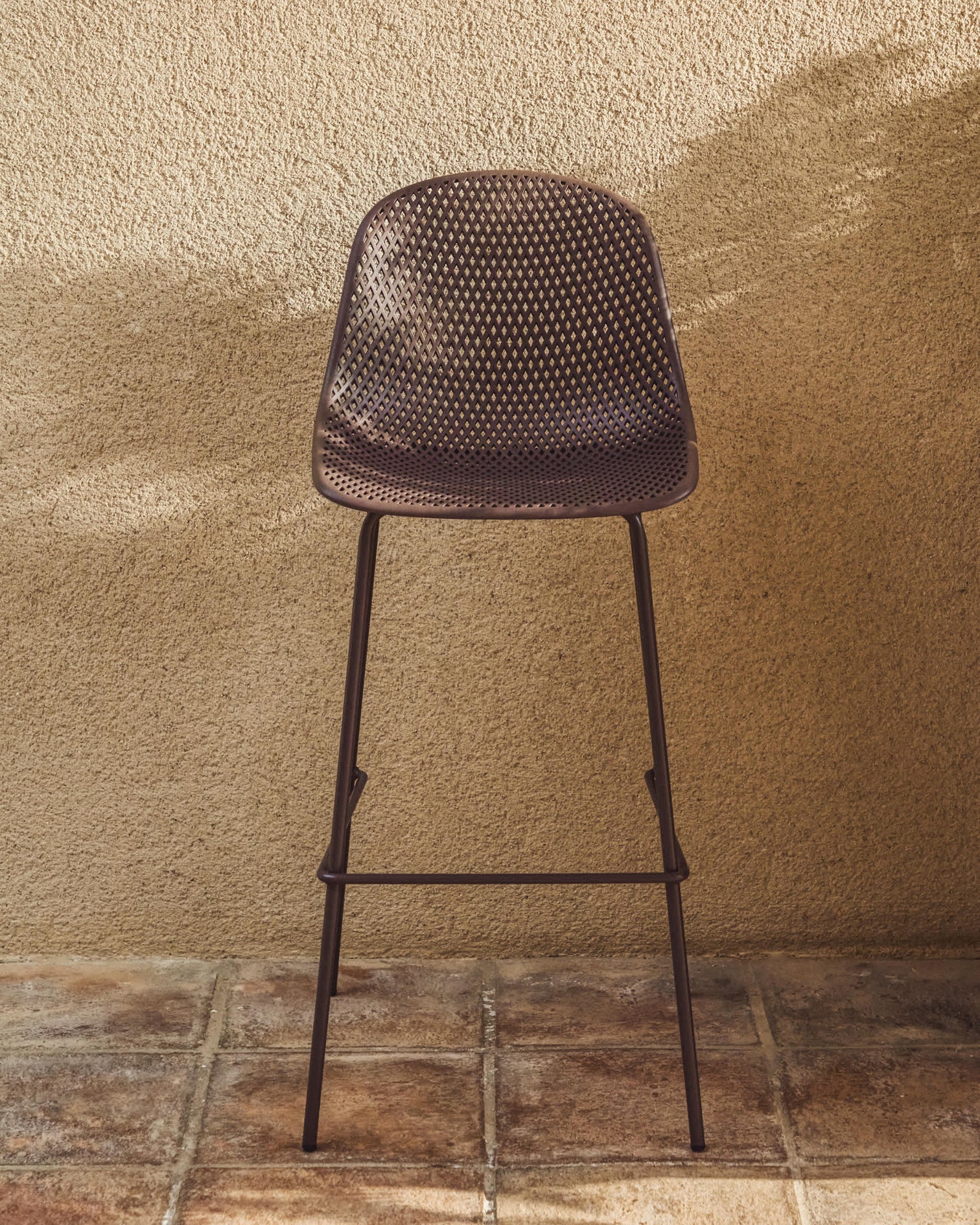 
Tabouret de bar intérieur et extérieur « Quinby » - Marron / 75 cm