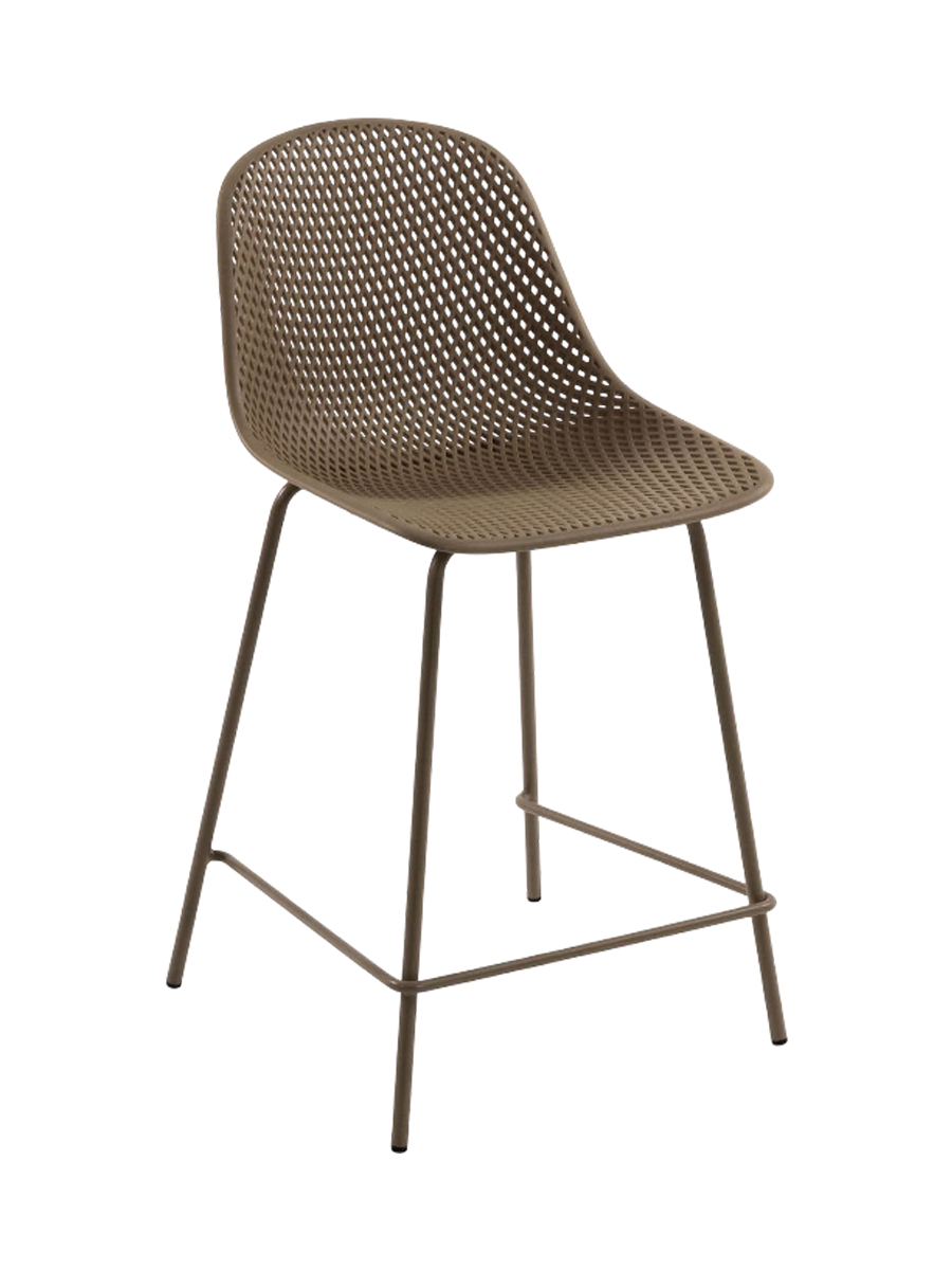 
Tabouret de bar intérieur et extérieur « Quinby » - Beige foncé / 65 cm