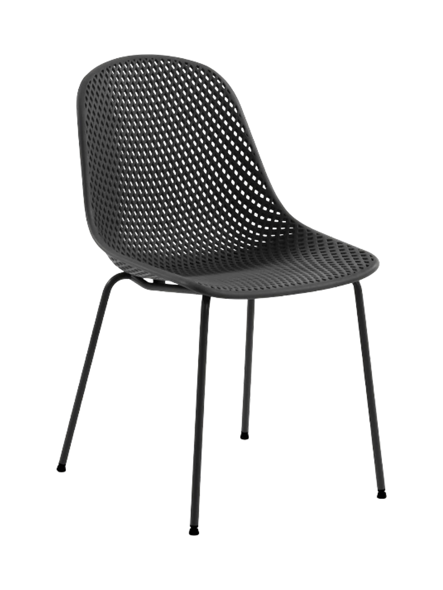 
Chaise d'intérieur et d'extérieur de qualité « Quinby » - Gris foncé