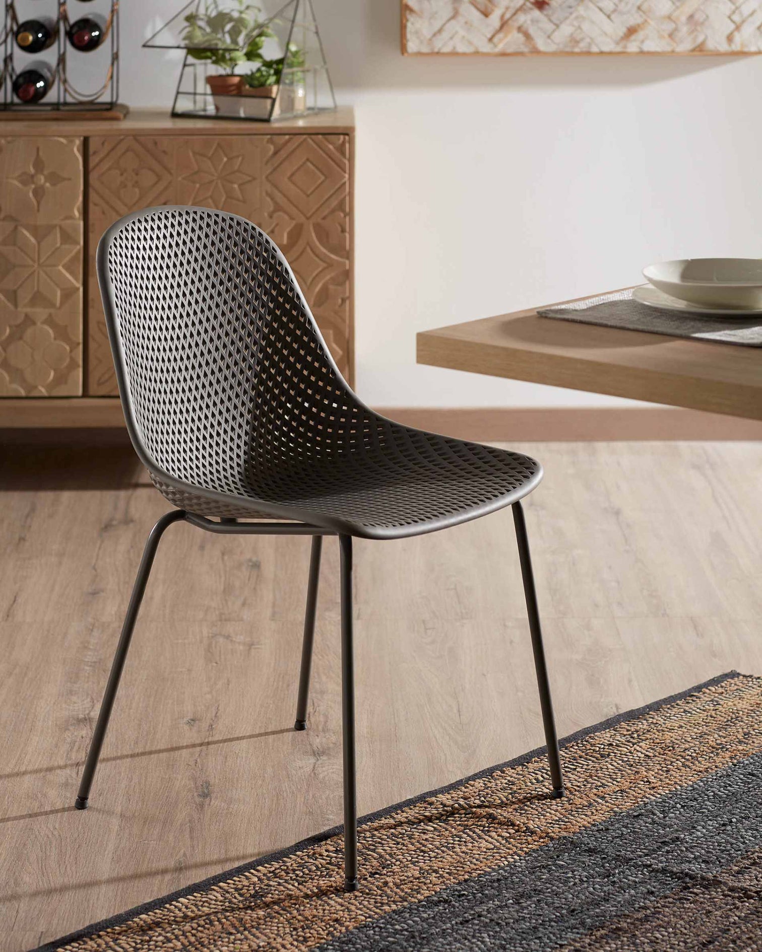 
Chaise d'intérieur et d'extérieur de qualité « Quinby » - Gris foncé