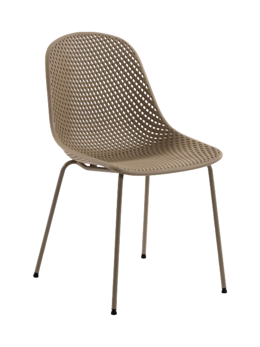 
Chaise d'intérieur et d'extérieur de qualité « Quinby » - Beige foncé
